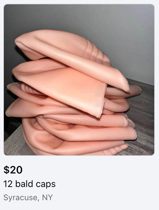 bald caps listing